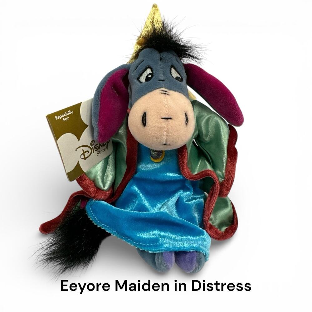 Vintage Disney Winnie the Pooh MAIDEN IN DISTRESS Eeyore 9" Plush Toy New
